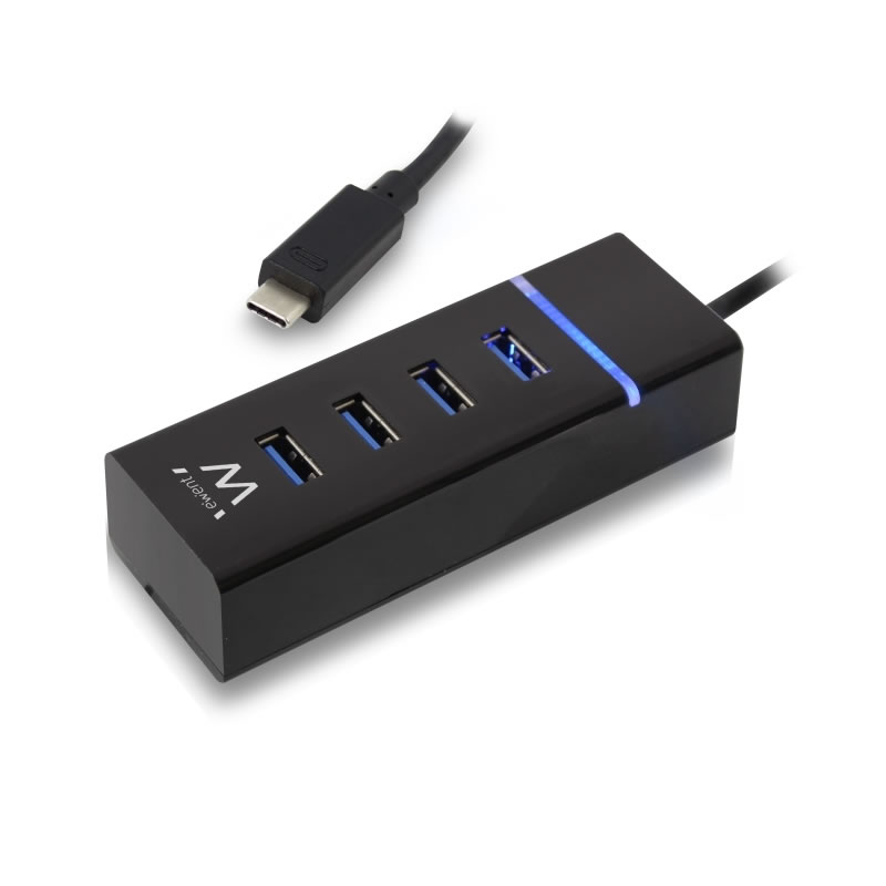 Ewent E1137 Hub Usb Tipo C 4 Pueros Usb 3 1